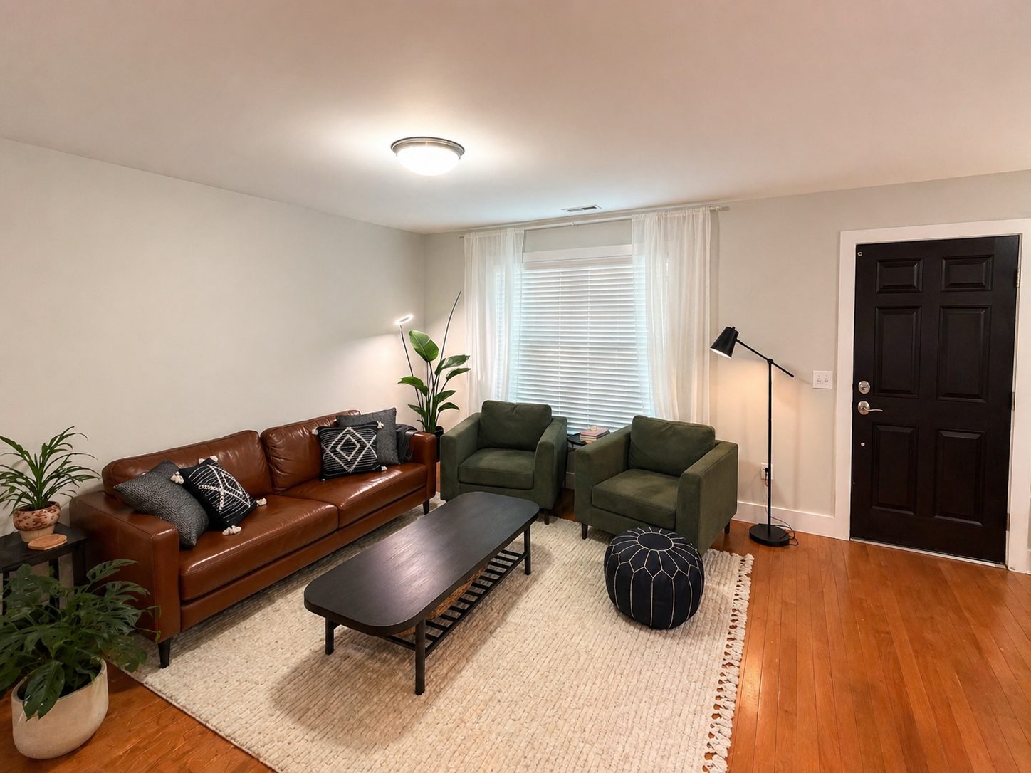 Apartment residence living room at Brickwalk Village